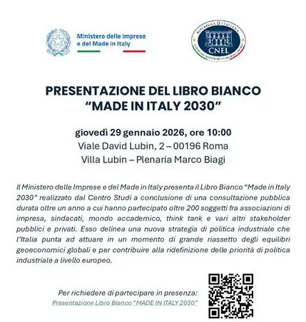 Presentazione del libro bianco “Made in Italy 2030”